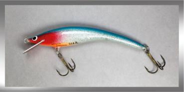 Turus Ukko Original Wobbler schwimmend, Länge: 12 cm, Farbe: Blue Fish Red Head Glitter 152G